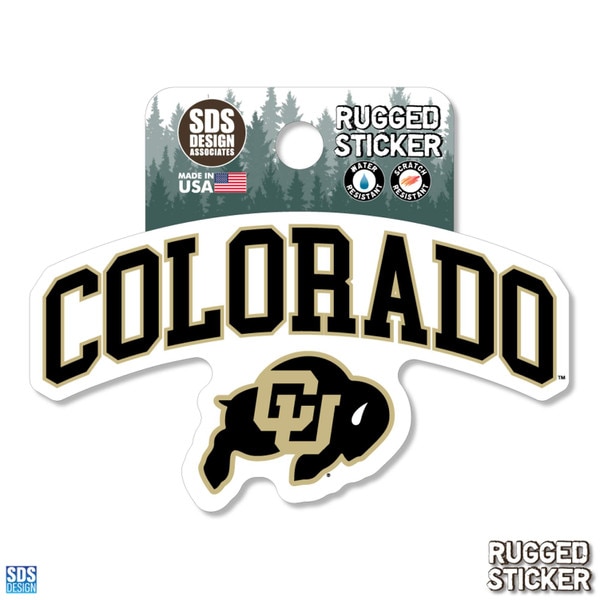 University of Colorado rugged sticker with arching "COLORADO" text above the CU Buffaloes logo.
